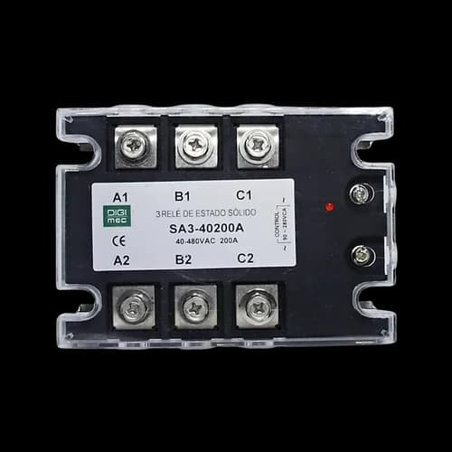 Rele de Estado Sólido Trifásico 200Amp. 480Vca 90-280Vca SA3-40200A Digimec