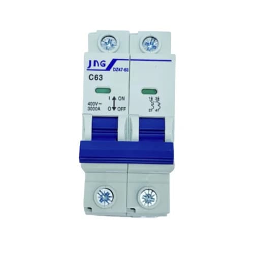 Mini disjuntor Bipolar 63Amp., curva C, 3Ka. DZ4763 2P 63A