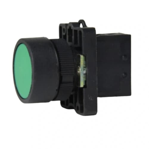 Botão de comando plástico 22mm verde 1NA HB2-EA31