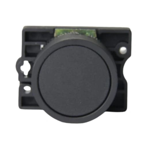 Botão de comando plástico 22mm preto 1NA HB2-EA21