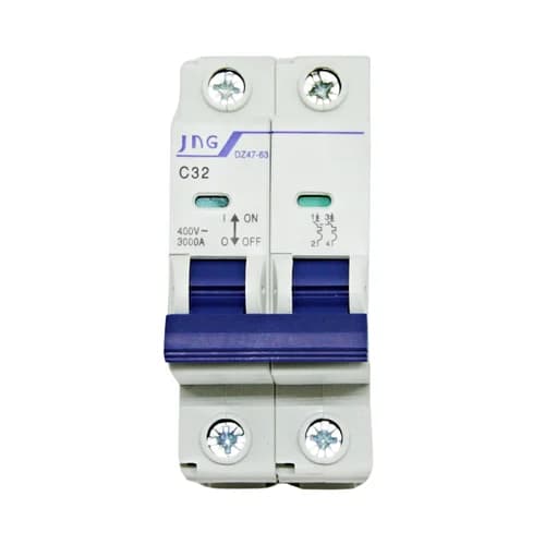 Mini disjuntor bipolar 32Amp., curva C, 3Ka., DZ4763 2P 32A
