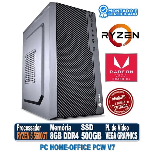 PC HOME OFFICE PCW V7 AMD RYZEN 5 5600GT, 8GB DDR4, SSD 480GB, VEGA GRAPHICS