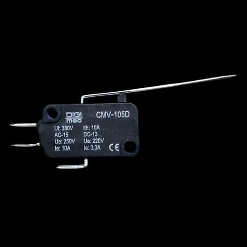 Micro Interruptor Miniatura Alavanca Plana Longa CMV-105D Digimec