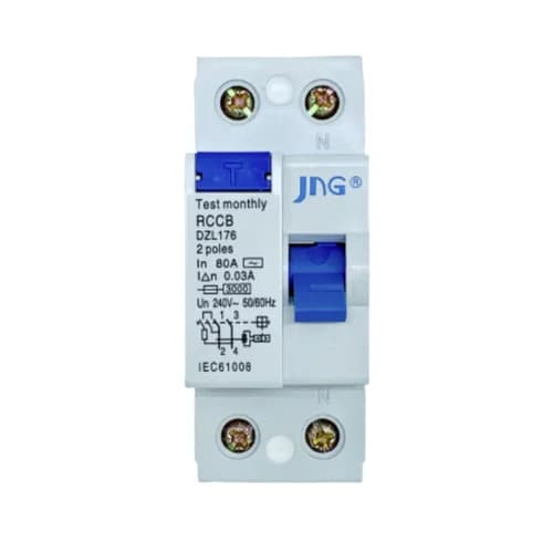 Interruptor Diferencial Bipolar 80A DZL176 2P 80A JNG