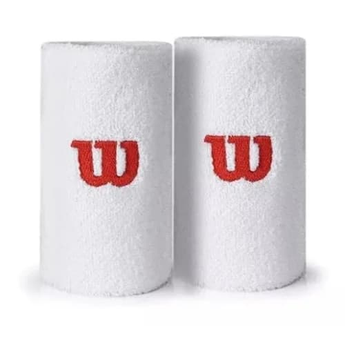 Munhequeira Wilson Branca Logo Vermelho