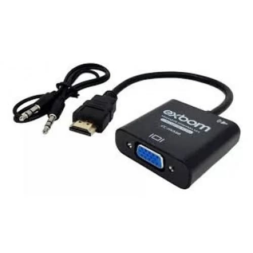 ADAPTADOR HDMI PARA VGA COM AUDIO