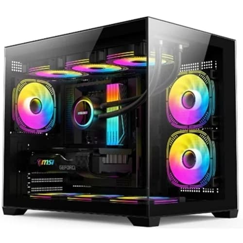 GABINETE GAMER R5 BLAST BLACK M-ATX / AQUARIO / SEM FAN