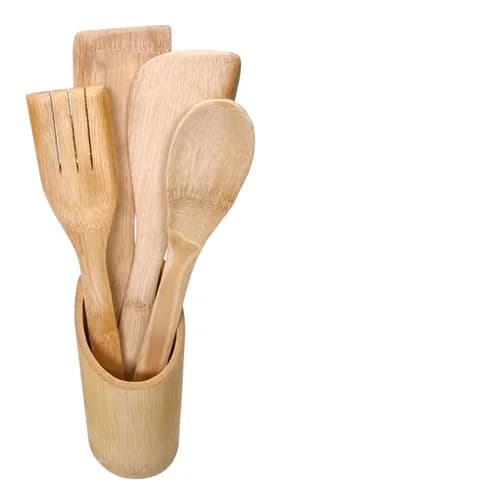 Conjunto Talheres em Bambu 5 peças