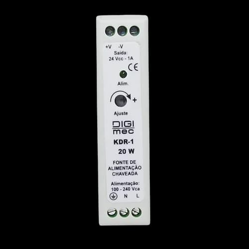 Fonte Chaveada 20W 1Amp. 100-240Vca Saída 24Vcc KDR-1 Digimec
