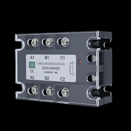 Rele de Estado Sólido Trifásico 40Amp. 480Vca 3-32Vcc SA3-4040D Digimec