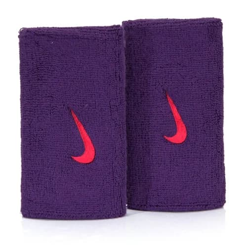 Munhequeira Nike Swoosh Roxa com 02 Unidades - Longa