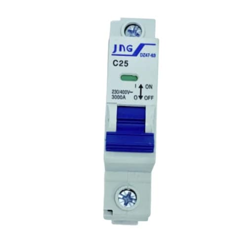Mini disjuntor unipolar 25Amp., curva C, 3Ka., DZ4763 1P 25A