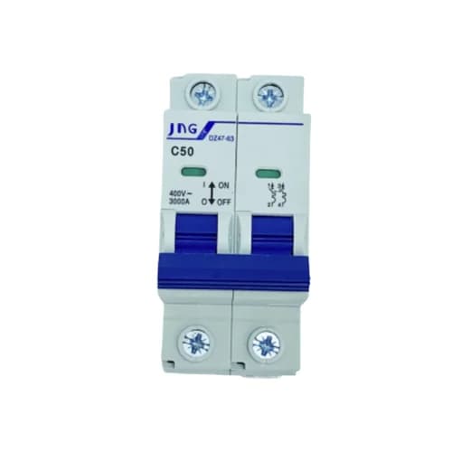 Mini disjuntor Bipolar 50Amp., curva C, 3Ka. DZ4763 2P 50A