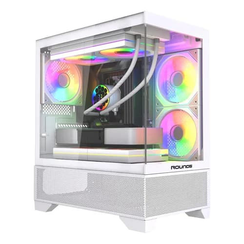 GABINETE GAMER R5 DRAVEN WHITE M-ATX LATERAL E FRONTAL EM VIDRO SEM FAN