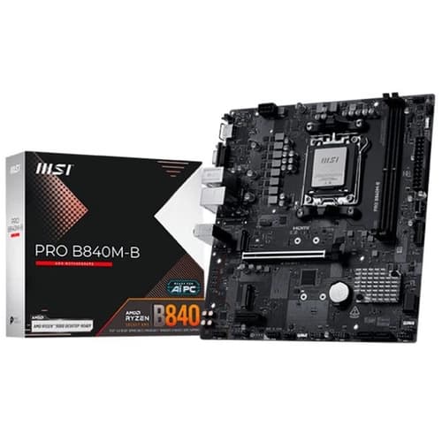 PLACA MAE MSI B840M-B PRO AM5, 2XDDR5, CHIPSET B840, M.2 PCIE 4.0, HDMI/DP, LAN 2.5G