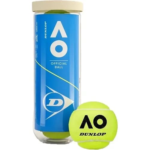 Bola de Tênis Dunlop Australian Open - Tubo com 3 unidades