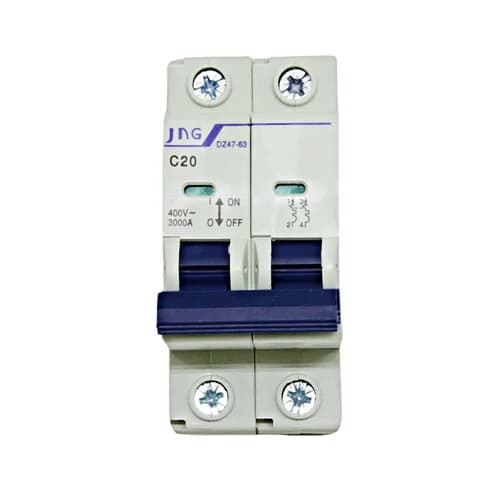 Mini disjuntor bipolar 20Amp., curva C, 3Ka., DZ4763 2P 20A