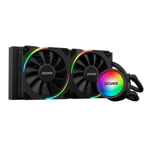 WATERCOOLER PCYES SANGUE FRIO 3 BLACK VULCAN 240MM ARGB - TDP 250W - ARGBSF3240BR