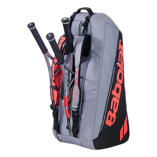 Raqueteira Babolat Pure Strike RH6 X6 – Cinza, Laranja e Preto