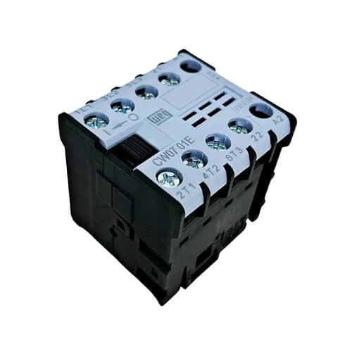 Mini contator tripolar, 7AMP.,contato auxiliar 1NF, CW07.01 WEG