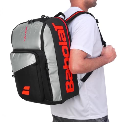 Mochila Babolat Pure Strike Cinza Laranja e Preto