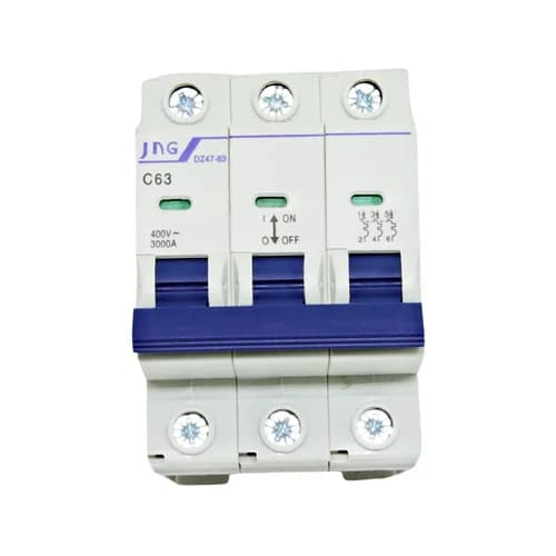 Mini disjuntor tripolar 63Amp., curva C, 3Ka., DZ4763 3P 63A
