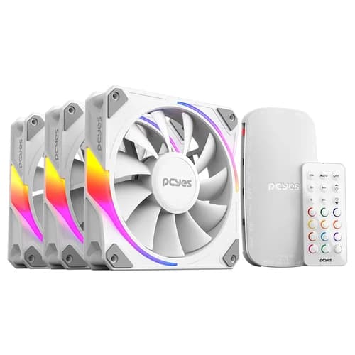 KIT FAN SANGUE FRIO 3 WHITE GHOST 3 FANS + CONTROLADORA K3ARGBSF3WGBR