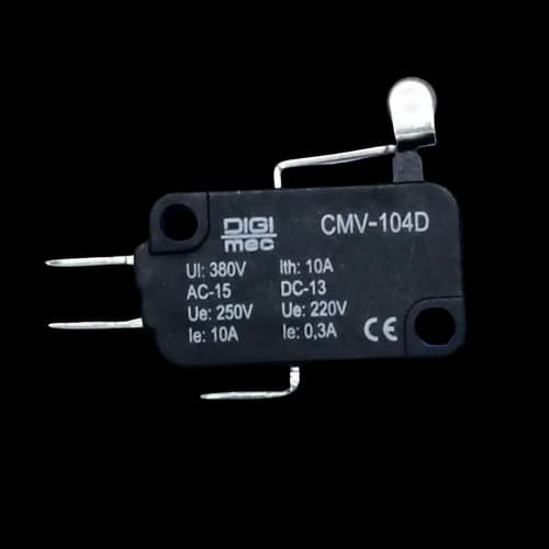 Micro Interruptor Miniatura Alavanca Curta com Rolete CMV-104D Digimec