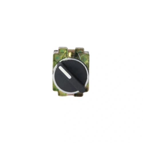 Comutador metálico manopla curta 22mm preto 2 posições com retorno esquerda 1NA HB2-BD41
