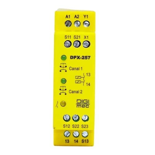 Rele de Segurança NR12 Bi Manual DPX-257 T158 Digimec