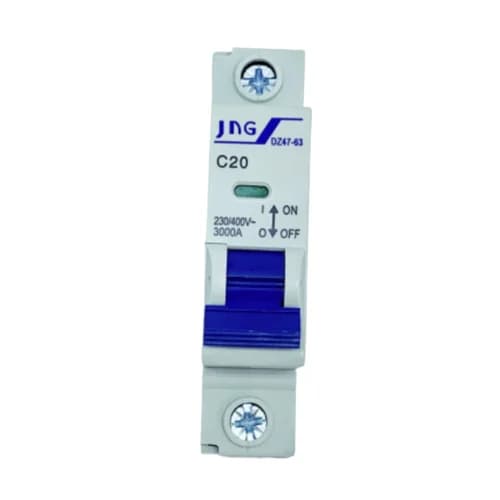 Mini disjuntor unipolar 20Amp., curva C, 3Ka., DZ4763 1P 20A