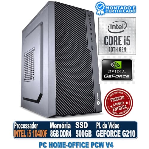 PC HOME-OFFICE PCW V4 INTEL CORE I5 10400F, 8GB DDR4, SSD 480GB, GEFORCE G210
