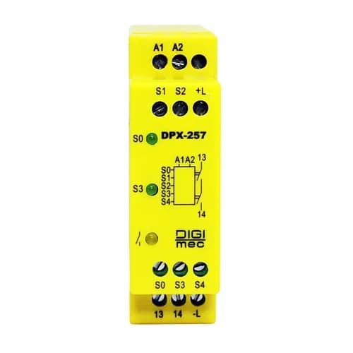 Rele de Segurança NR12 Cat 4 DPX-257 T4 Digimec