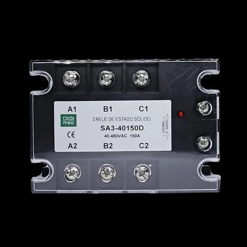 Rele de Estado Sólido Trifásico 150Amp. 480Vca 3-32Vcc SA3-40150D Digimec