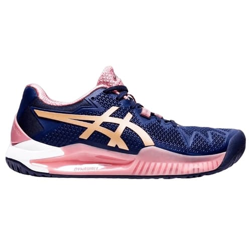 Tênis Asics Gel Resolution 8 Clay - Azul Marinho com Rosa