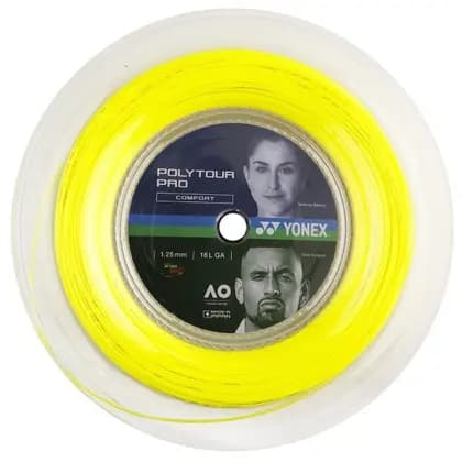 Corda Yonex PolyTour Pro 16L 1.25mm - Amarela