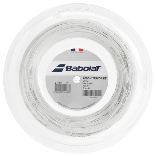 Corda Babolat RPM Hurricane 17L 1.25mm - Branca