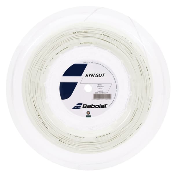 Corda Babolat Syn Gut 16 1.30mm - Branca Translúcida