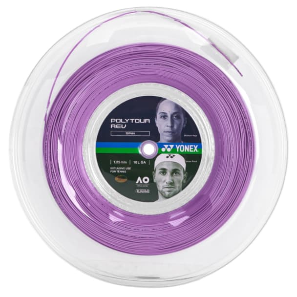 Corda Yonex Polytour Rev 16L 1.25mm - Roxo