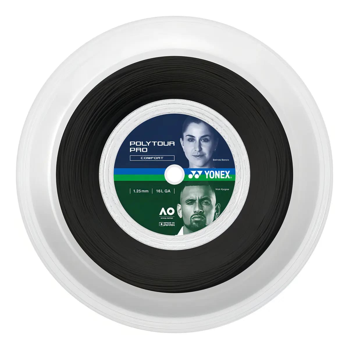 Corda Yonex PolyTour Pro 16L 1.25mm - Preta